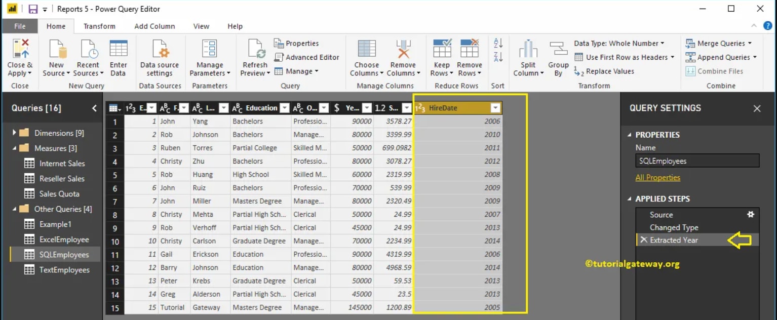 Power BI Date Format - First Approach Hire Data